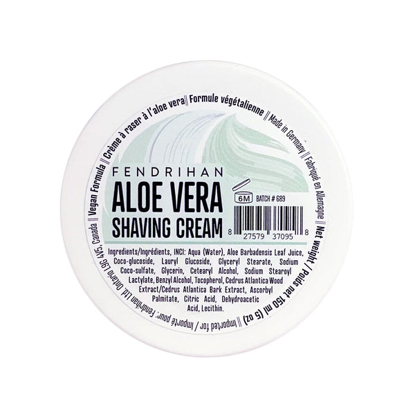 Aloe Vera Refreshing Subtle Scent Fendrihan Shaving Cream, Softens Hair Moisturizes Soothes, Rich Lather, 150ml