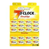 100 Gillette 7 O'Clock Sharp Edge Double Edge Safety Razor Blade Razor Blades Gillette 