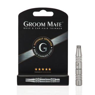 Groom Mate Nose & Ear Hair Trimmer, Manually Operated Nose Hair Trimmer Groom Mate 