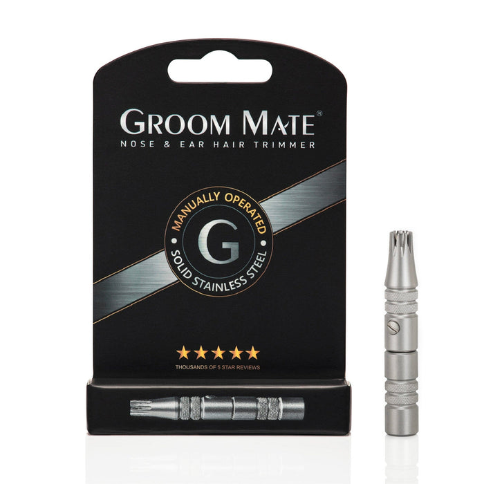 Groom Mate Nose & Ear Hair Trimmer, Manually Operated Nose Hair Trimmer Groom Mate 