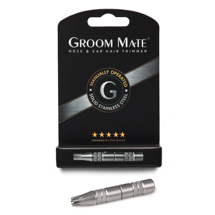Groom Mate Nose & Ear Hair Trimmer, Manually Operated Nose Hair Trimmer Groom Mate 