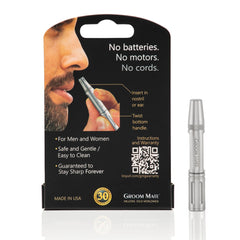 Groom Mate Professional Nose & Ear Hair Trimmer, Manually Operated Nose Hair Trimmer Groom Mate 