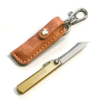 Higonokami No. 3 Mame Warikomi SK Steel Mini Pocket Knife with Holder Pocket Knife Japanese Exclusives 