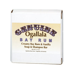 Ogallala Creamy Bay Rum and Vanilla Soap and Shampoo Bar Shampoo Ogallala Bay Rum 