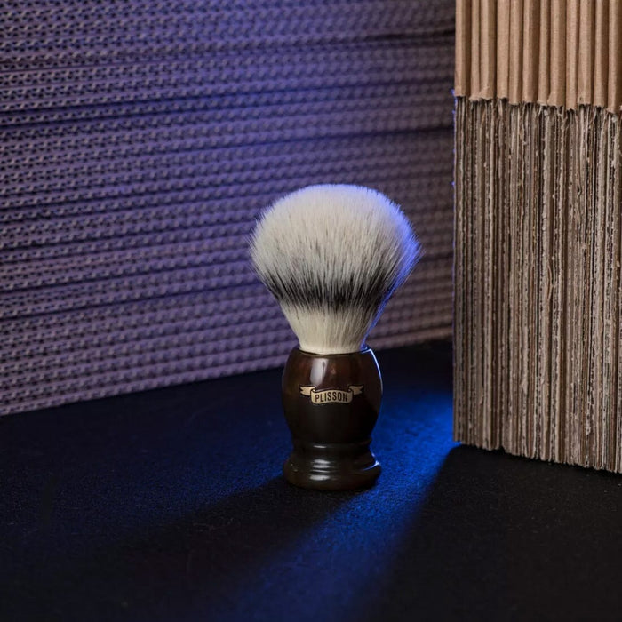 Plisson High Mountain White Fiber Shaving Brush, Faux Tortoise Handle, Size 12 Shaving Brush Plisson - Joris 