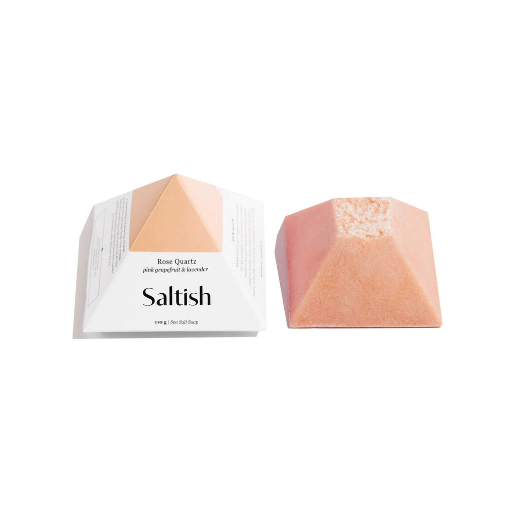 Saltish Luxury Sea Salt Soap Bar Specialty Soap Saltish Rose Quartz 