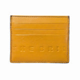 The Bridge Alberto Credit Card Holder with 6 CC Slots Leather Wallet The Bridge Mustard 