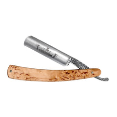 Timor Giesen & Forsthoff 5/8" Hammer Finish Straight Razor with Curly Birch Handle, Limited Edition Straight Razor Timor 