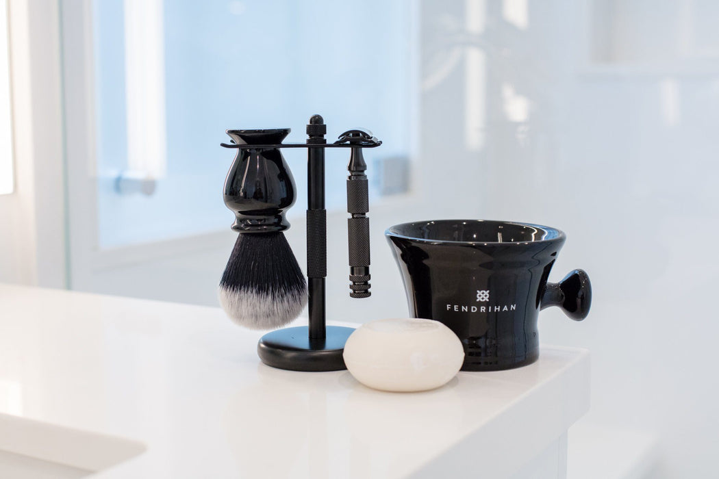 5-Piece Wet Shaving Set with Stainless Steel Safety Razor, Save $25 Shaving Gift Set Fendrihan 