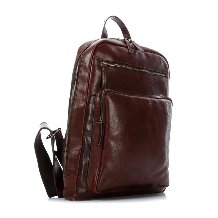 Leonhard Heyden Cambridge Leather Backpack with 15" Laptop Compartment, Cognac Leather Leather Briefcase Leonhard Heyden 