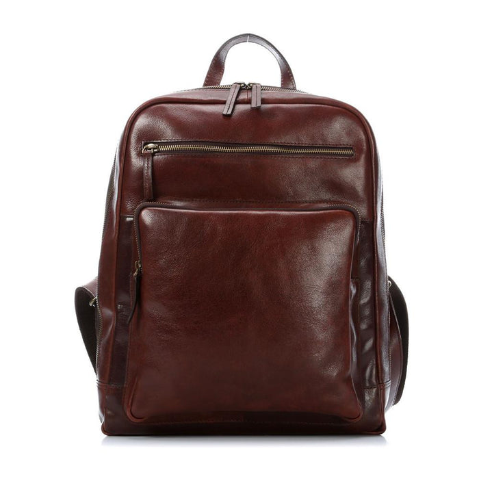 Leonhard Heyden Cambridge Leather Backpack with 15" Laptop Compartment, Cognac Leather Leather Briefcase Leonhard Heyden 