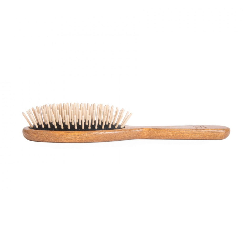 TEK Large Oval Ash Wood Pneumatic Hair Brush with Wooden Bristles Hair Brush TEK 