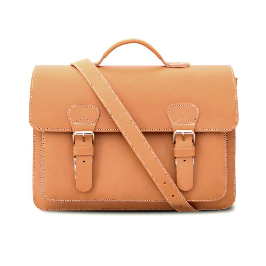 Ruitertassen Classic 2140 Leather Briefcase, Tan Leather Briefcase Ruitertassen 