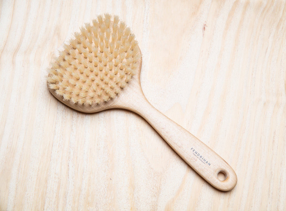 Pure Natural Beechwood Boar Bristle or Tampico Fiber Body Massage Brush - Made in Germany Body Brush Fendrihan 