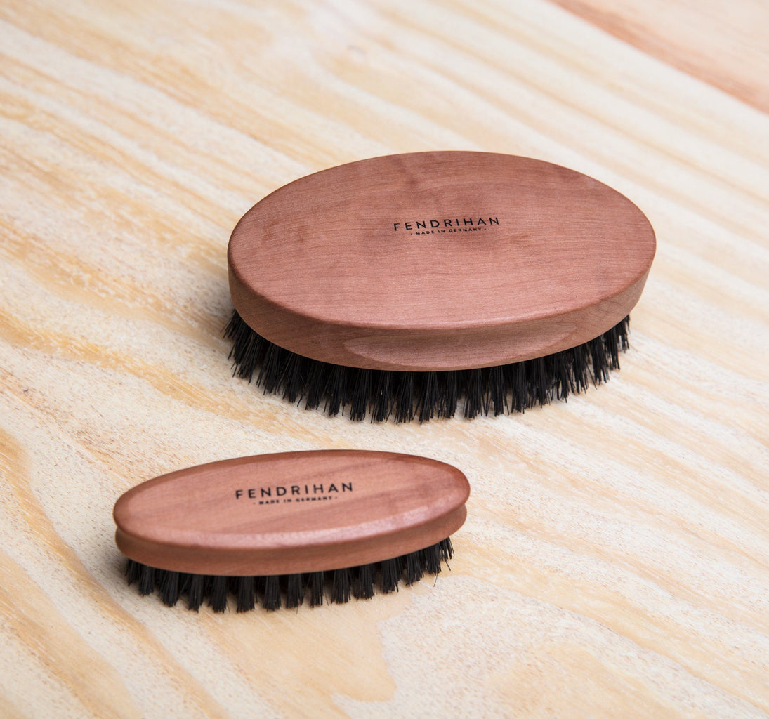Men's Pearwood Military Hairbrush with Pure Soft or Wild Boar Bristles - Made in Germany Hair Brush Fendrihan 