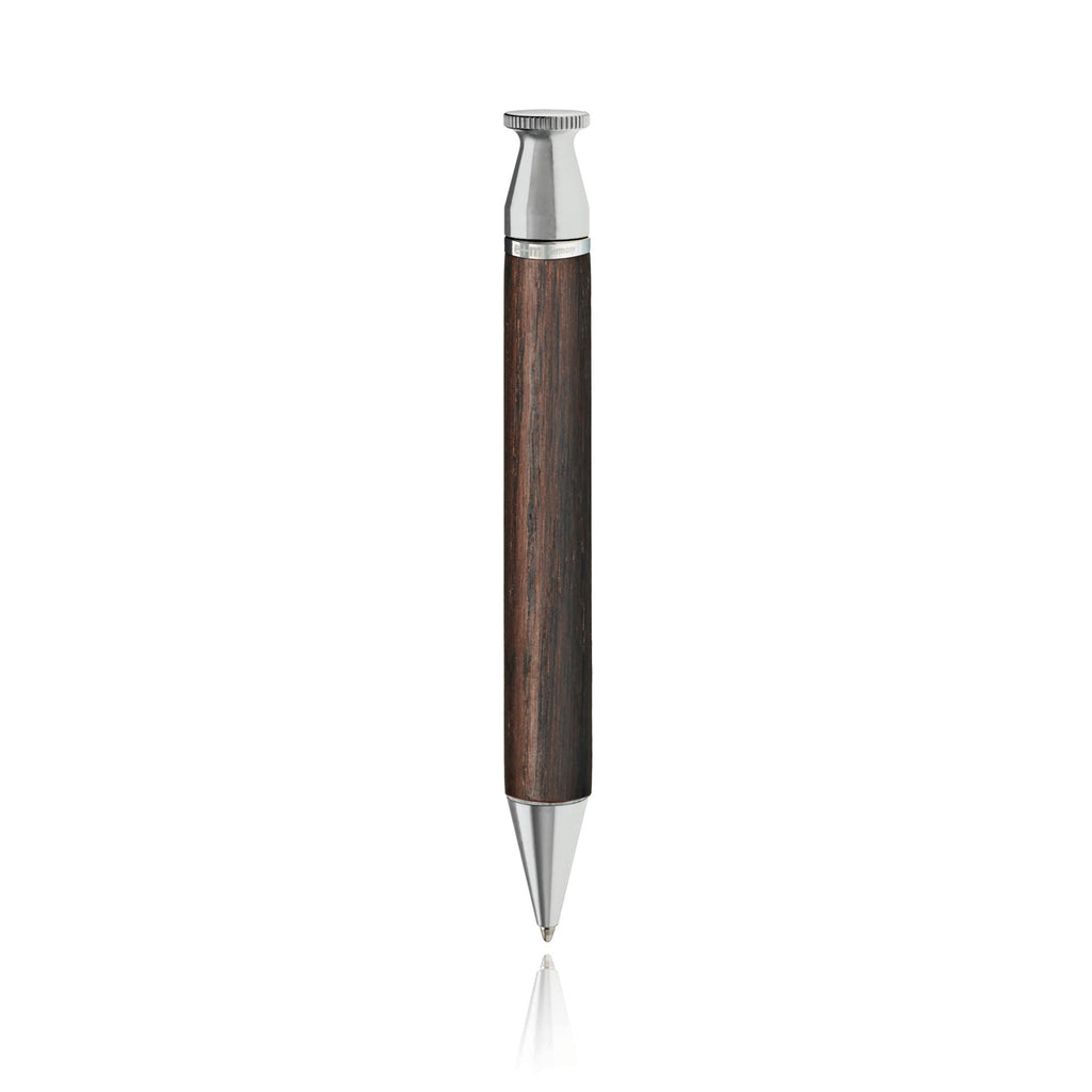 e+m Holzprodukte ‘King’ Wooden Ballpoint Pen Ball Point Pen e+m Holzprodukte Black Oak/Nickel-Plated 