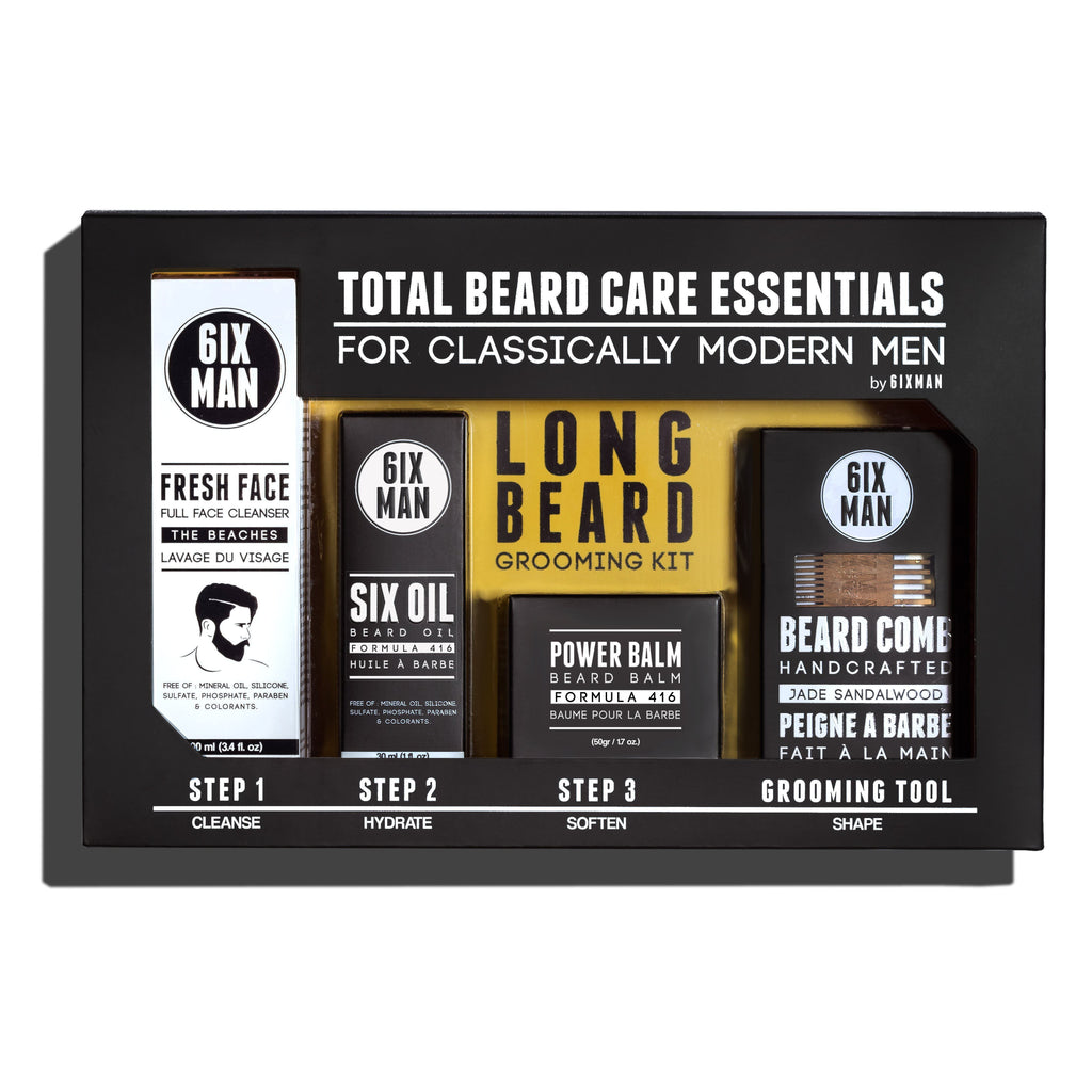 6IXMAN Beard Grooming Kit, The Essentials Beard and Moustache Grooming 6IXMAN Comb 
