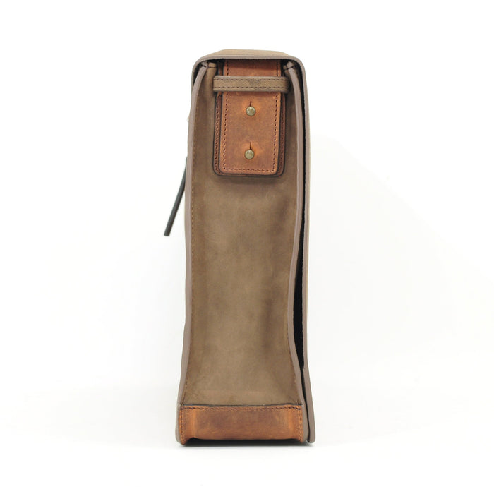 Ruitertassen Leather Shoulder Bag, Brown Leather Bag Ruitertassen 