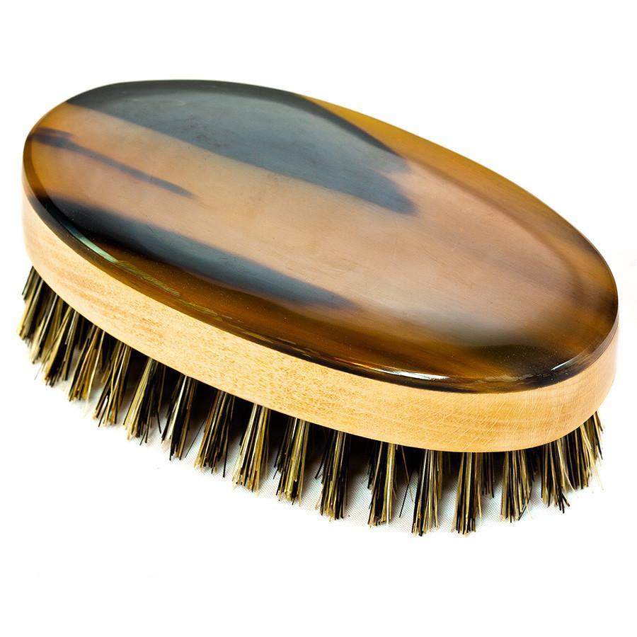 Abbeyhorn Ox Horn, Wood and Natural Bristle Oval Hair Brush Hair Brush Abbeyhorn 
