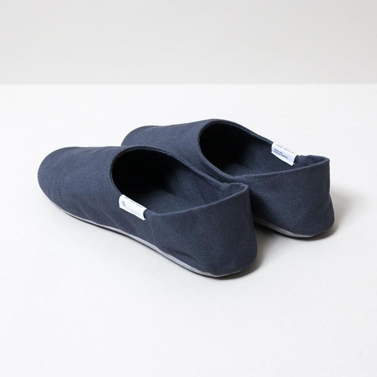 ABE Canvas Home Shoes, Grey Spa Slippers Japanese Exclusives 