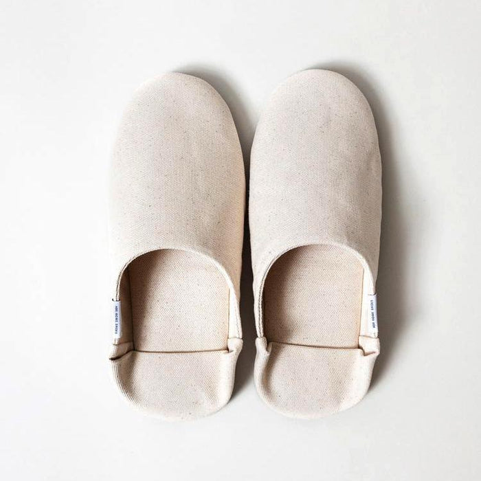 ABE Canvas Home Shoes, Natural Spa Slippers Japanese Exclusives 