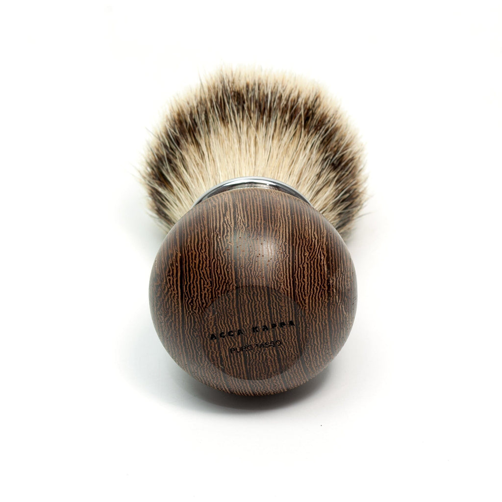 Acca Kappa Silvertip Shaving Brush with Wenge Wood Handle and Stand Shaving Brush Acca Kappa 