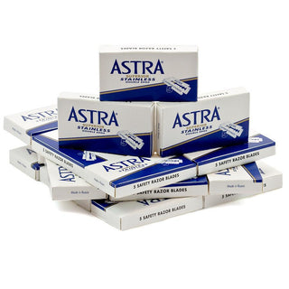 100 Astra Stainless Double-Edge Safety Razor Blades Razor Blades Astra Blades 