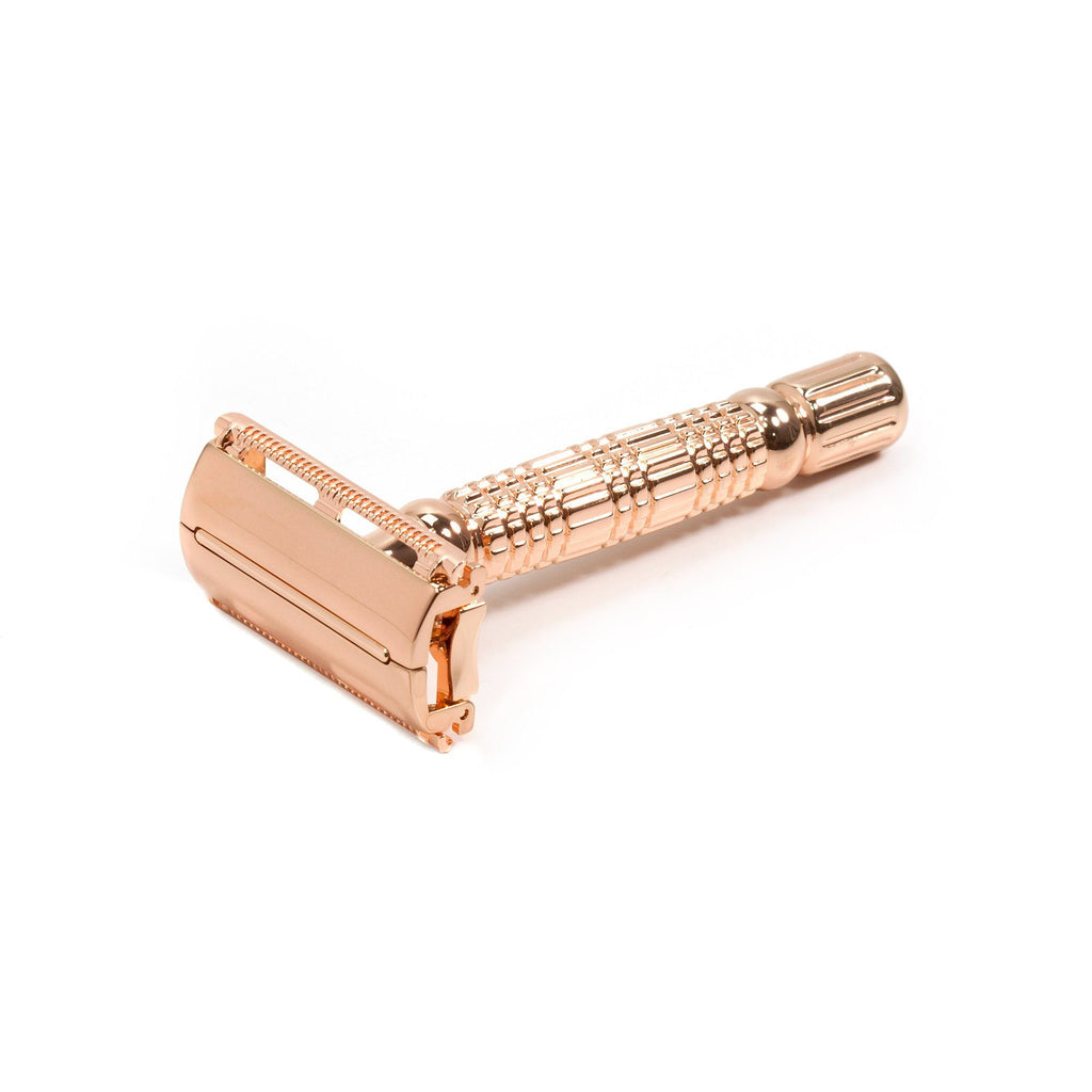 BAILI Butterfly Razor Travel Set with Case, Rose Gold Double Edge Safety Razor BAILI 