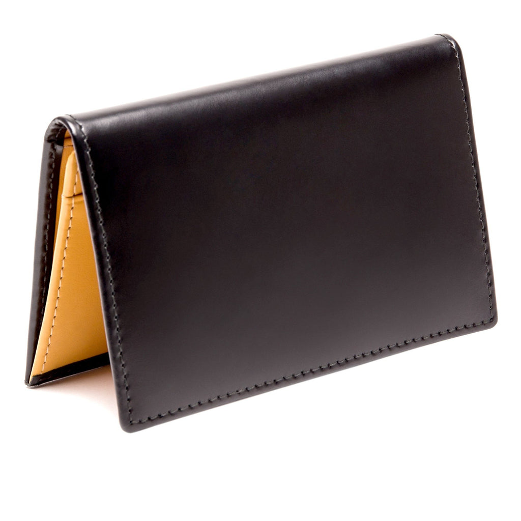 Ettinger Bridle Hide Business Card Case Leather Wallet Ettinger Black 