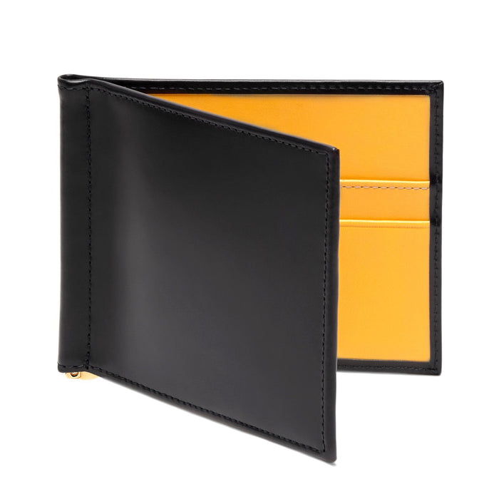 Ettinger Bridle Money Clip Leather Wallet with 6 CC Slots Leather Wallet Ettinger Black 