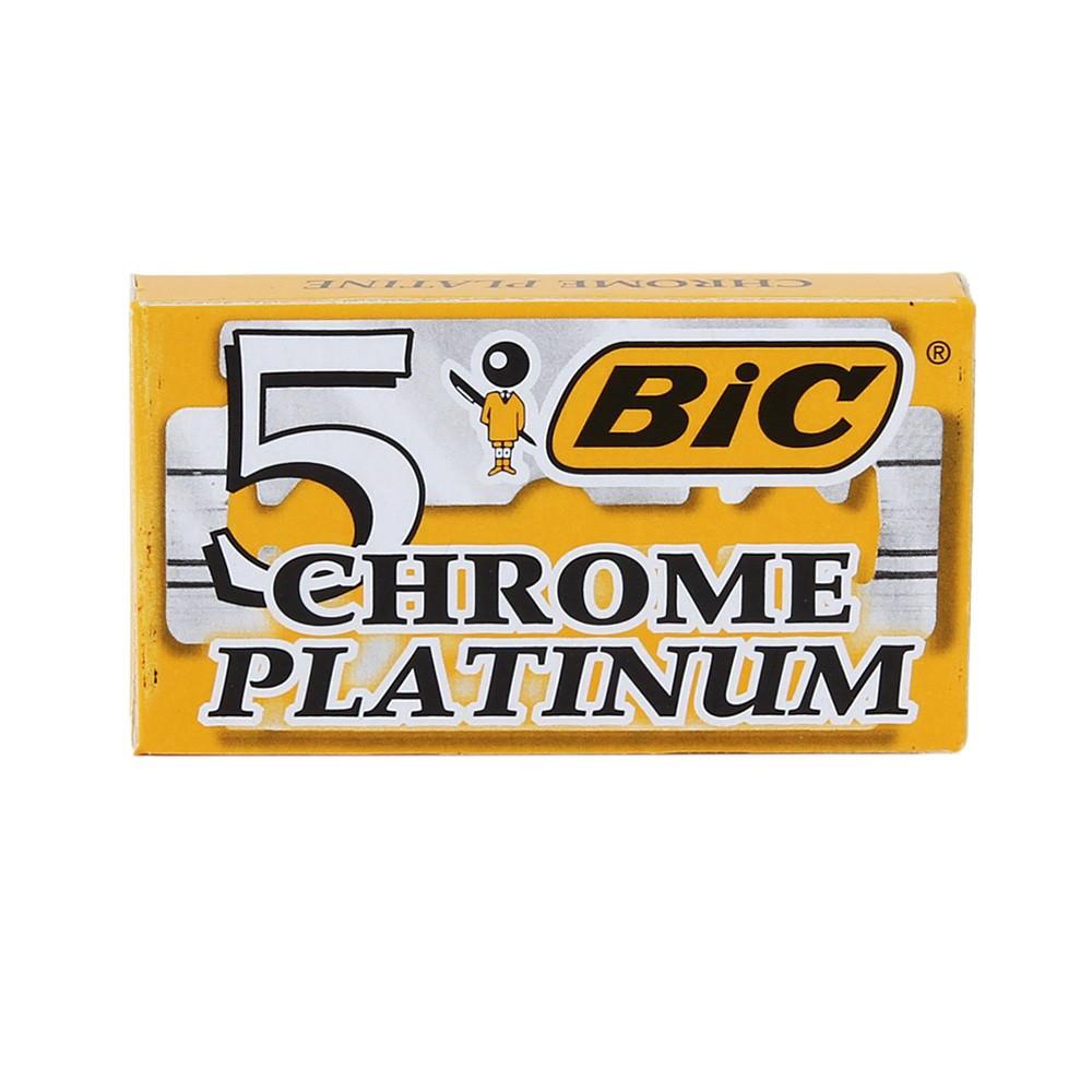 BIC Chrome Platinum Double-Edge Safety Razor Blades Razor Blades Other 5 Blade Pack 