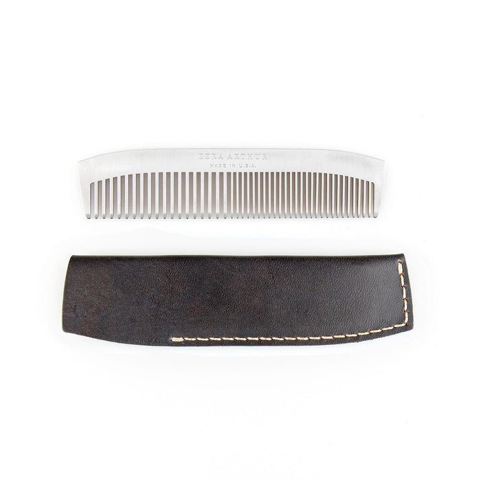 Ezra Arthur No. 1827 Pocket Comb and Sleeve Comb Ezra Arthur Jet Black Top Stitch 
