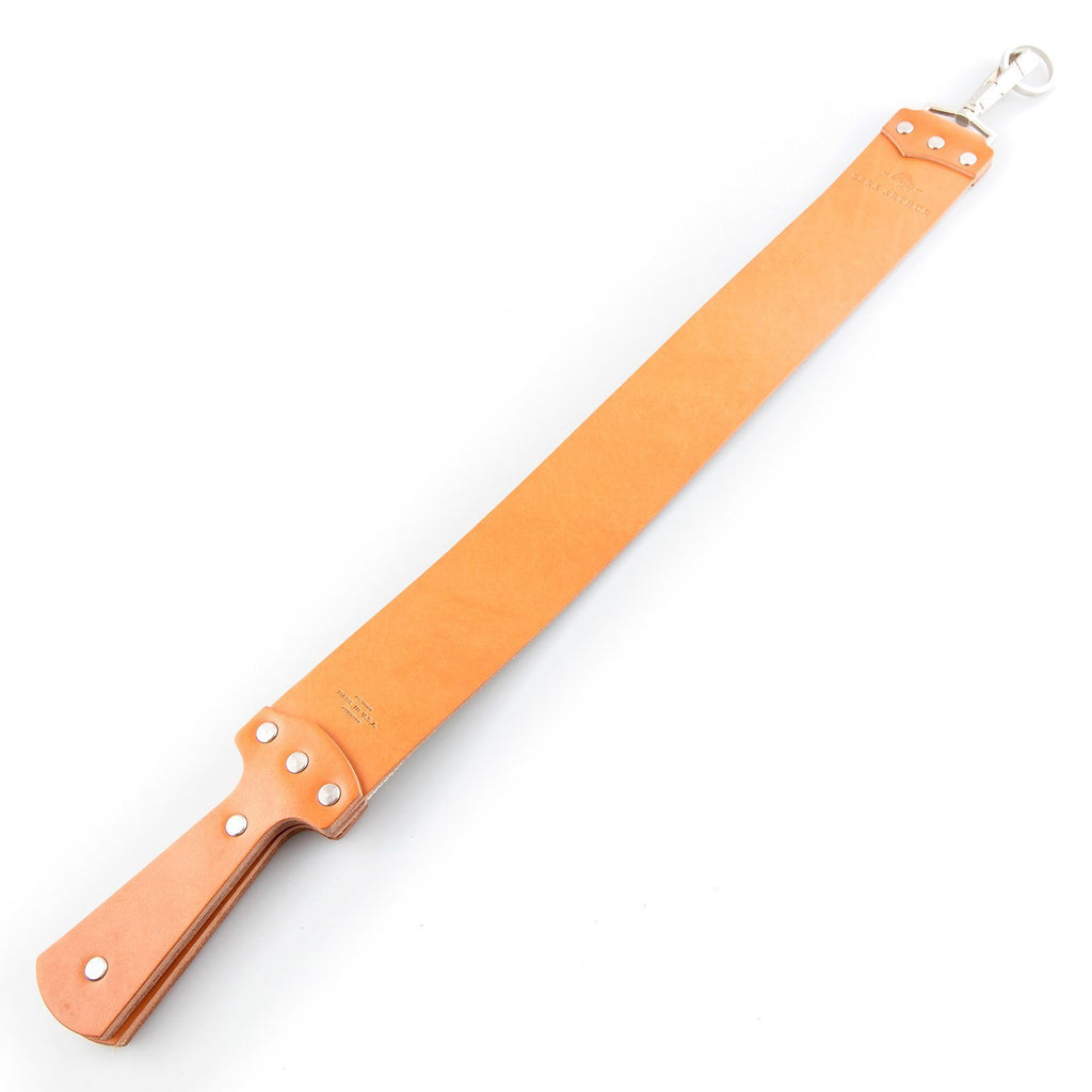 Ezra Arthur English Bridle Razor Strop in Golden Tan Leather Strop Ezra Arthur 