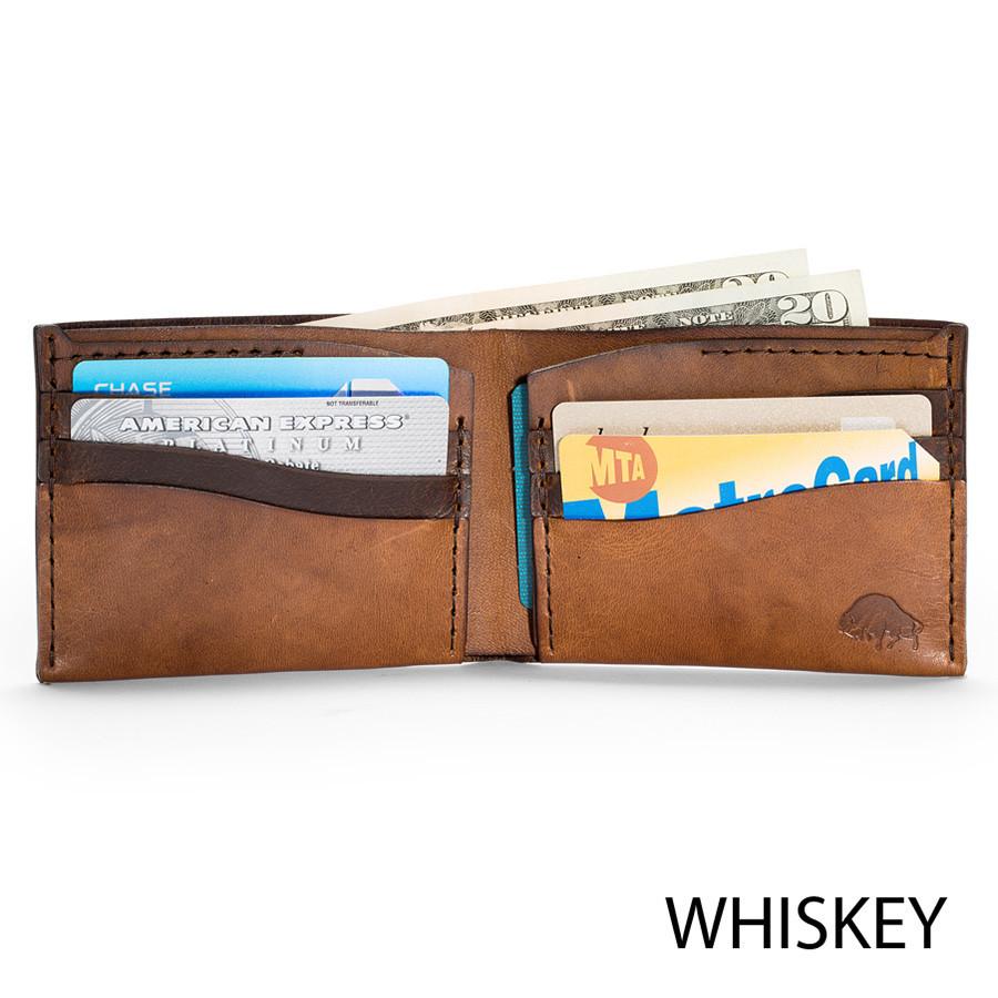 Ezra Arthur No. 8 Wallet in Choice of Chromexcel Leather or English Bridle Leather Leather Wallet Ezra Arthur Whiskey 