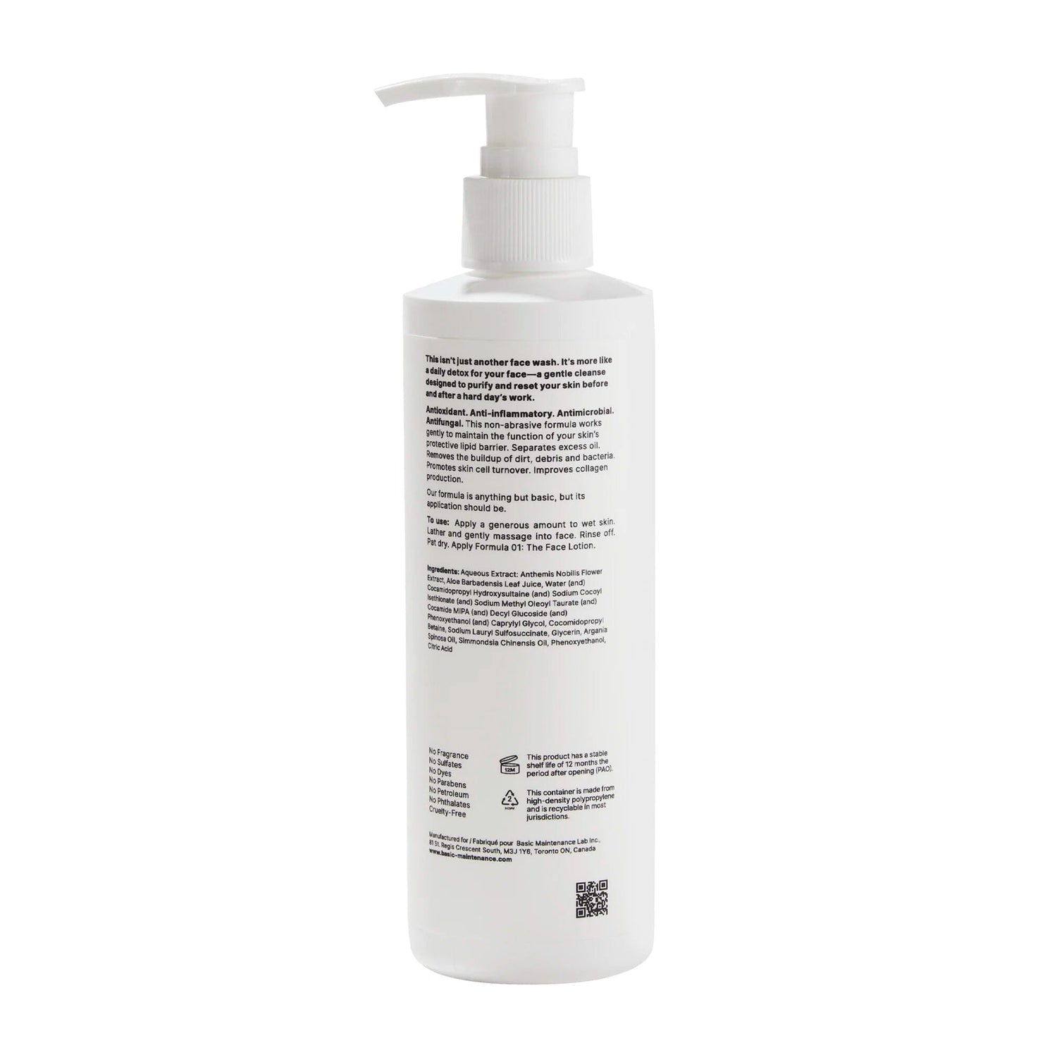 Basic Maintenance Lab™ The Face Wash Face Wash Basic Maintenance Lab™ 
