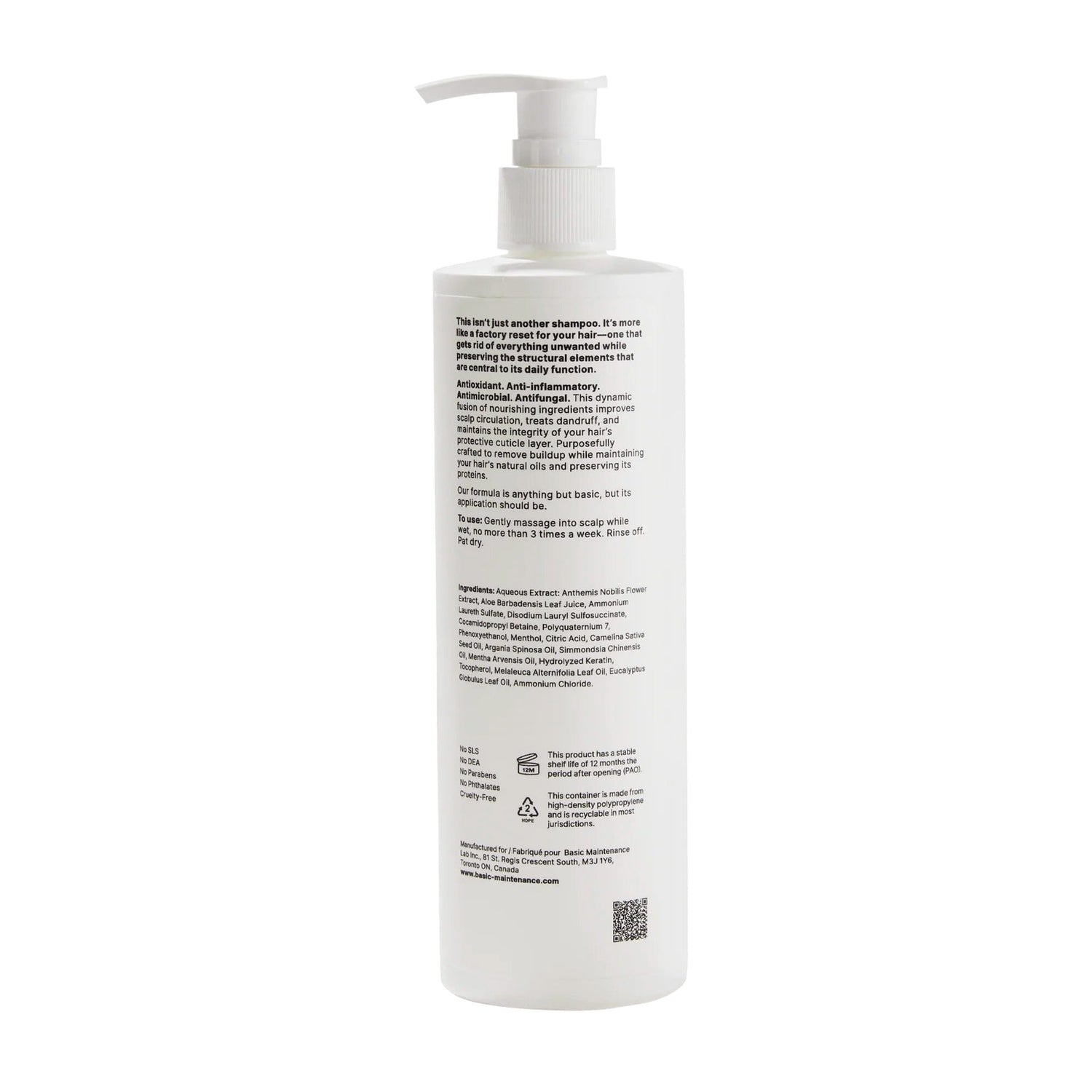 Basic Maintenance Lab™ The Shampoo Shampoo Basic Maintenance Lab™ 