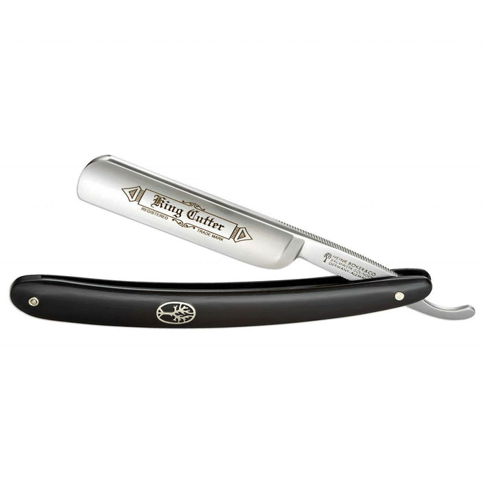 Boker King Cutter Straight Razor 5/8", Black Scales Straight Razor Boker 