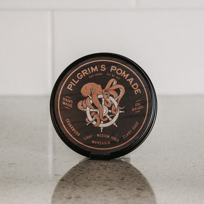 Brooklyn Grooming Pilgrim's Vegan Pomade, Mandarin and Clary Sage Hair Pomade Brooklyn Grooming Co 