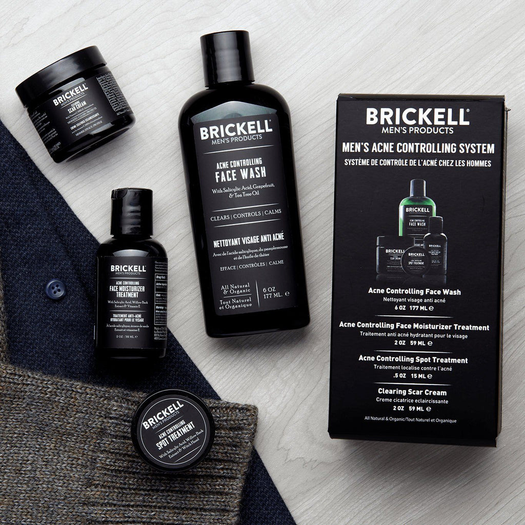 Brickell Acne Controlling System for Men Men's Grooming Kit Brickell 