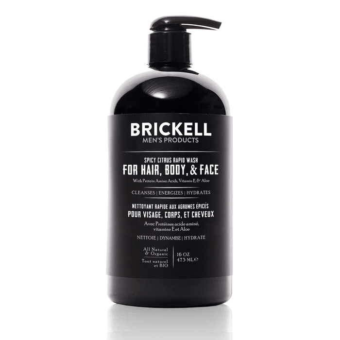 Brickell All in One Wash for Men Men's Body Wash Brickell Spicy Citrus 