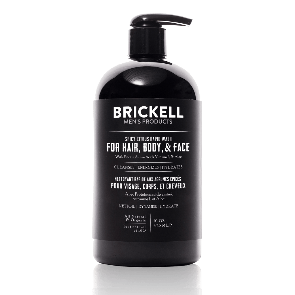 Brickell All in One Wash for Men Men's Body Wash Brickell Spicy Citrus 