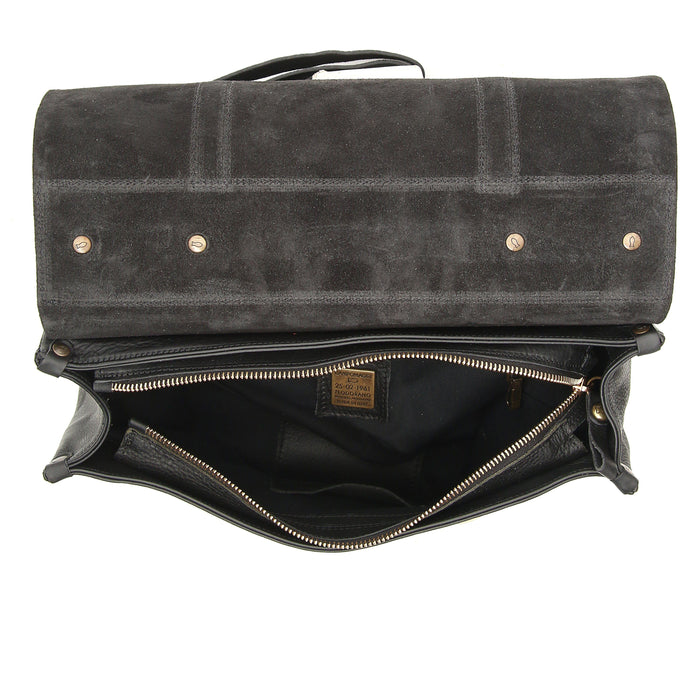 Campomaggi C8400 Leather Briefcase Backpack, Black Backpack Campomaggi 