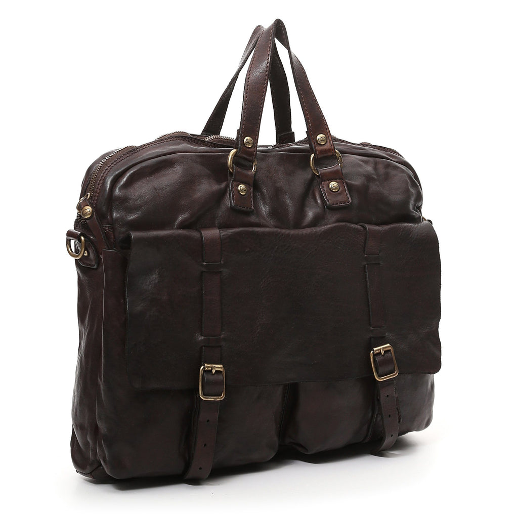 Campomaggi Leather Carrier Bag, Brown Leather Messenger Bag Campomaggi 