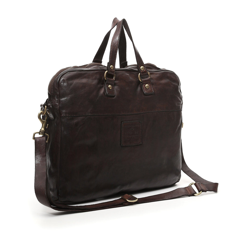 Campomaggi Leather Carrier Bag, Brown Leather Messenger Bag Campomaggi 