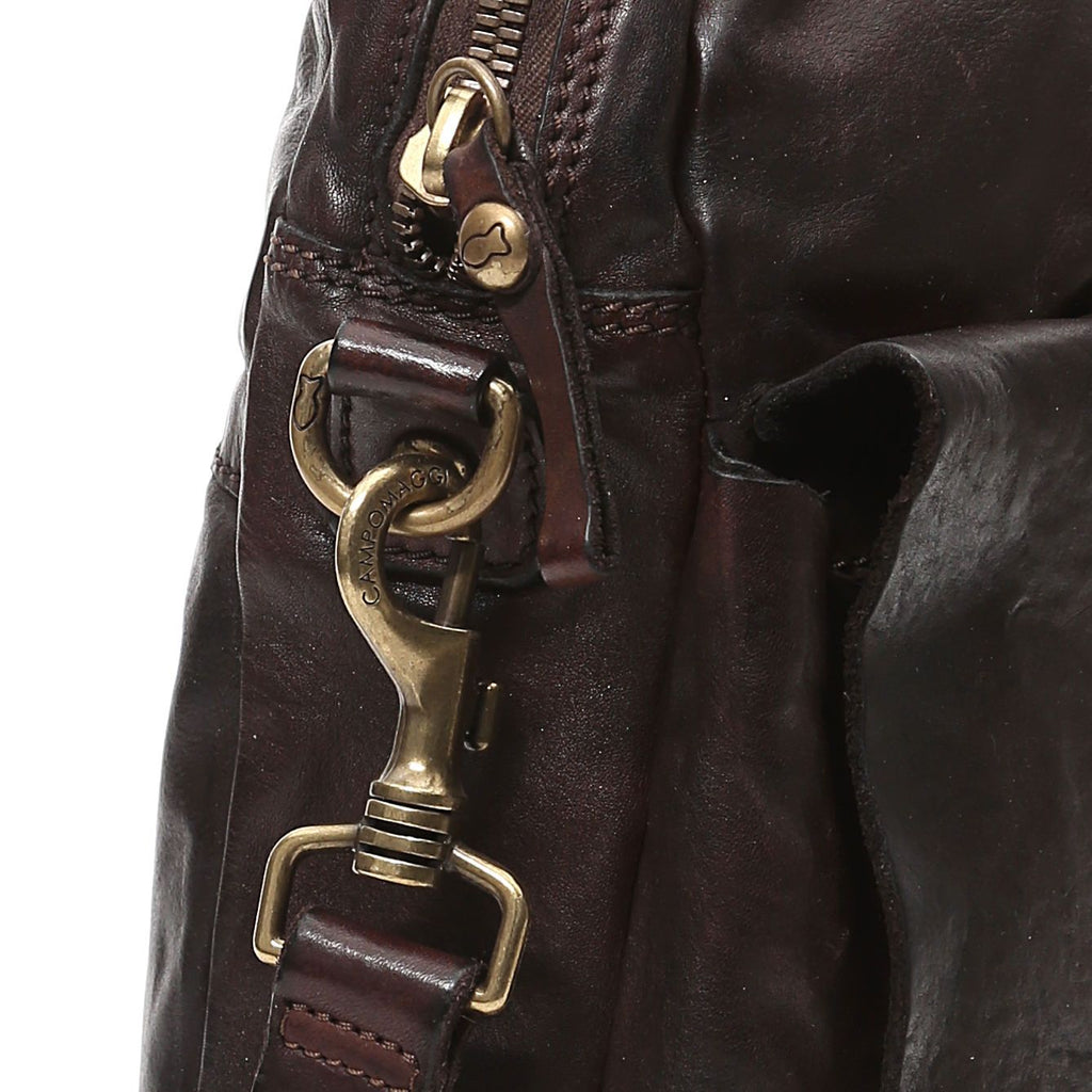 Campomaggi Leather Carrier Bag, Brown Leather Messenger Bag Campomaggi 