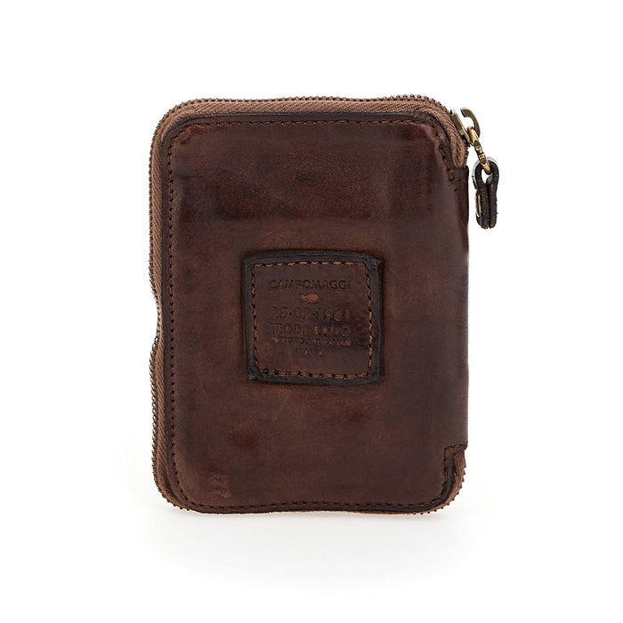 Campomaggi Zip Around Wallet and Coin Purse, Brown Leather Wallet Campomaggi 
