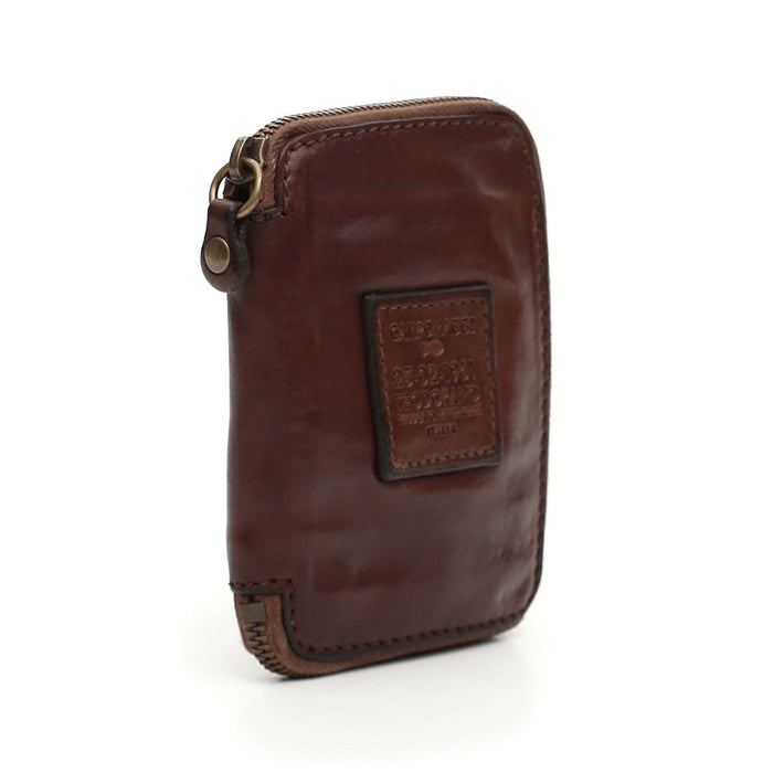 Campomaggi Zip Around Wallet and Coin Purse, Brown Leather Wallet Campomaggi 