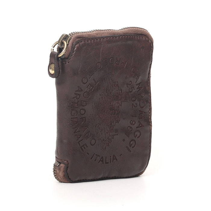 Campomaggi Zip Around Wallet and Coin Purse, Teodorano Print Leather Wallet Campomaggi 