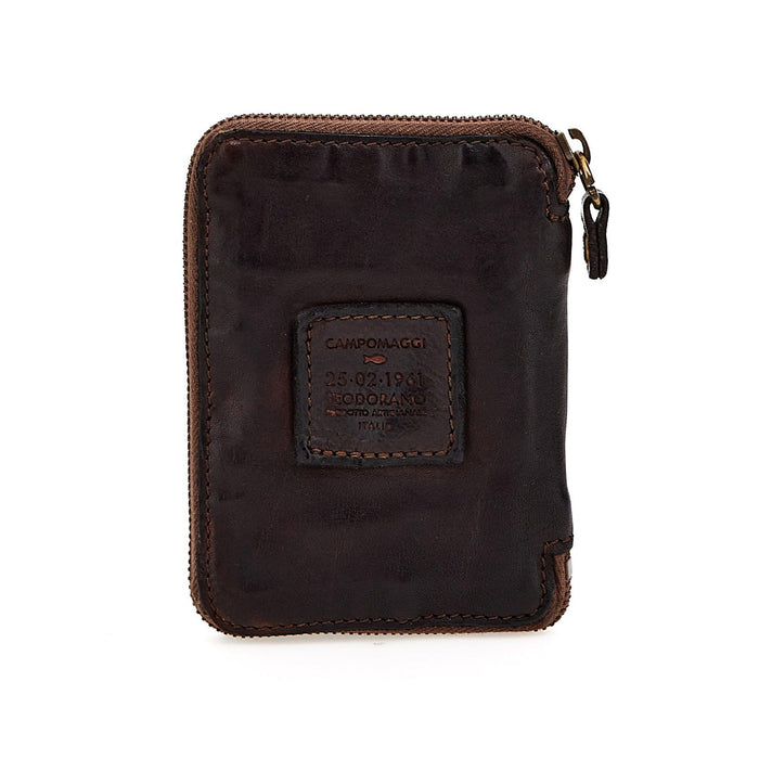 Campomaggi Zip Around Wallet and Coin Purse, Teodorano Print Leather Wallet Campomaggi 