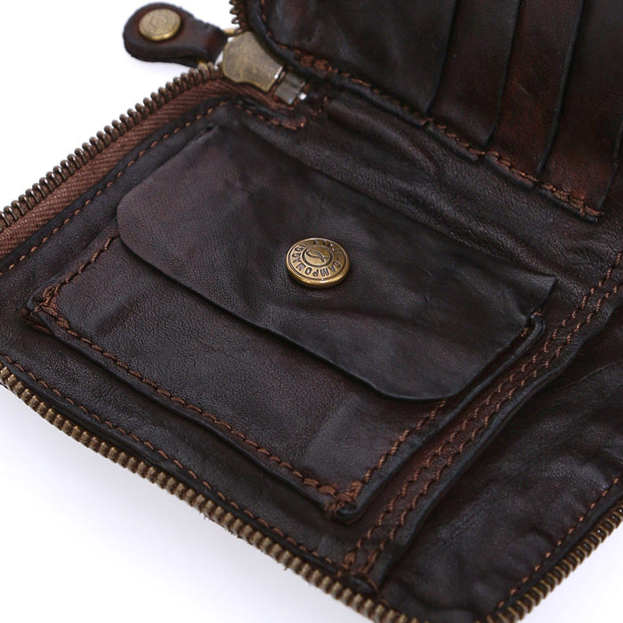 Campomaggi Zip Around Wallet and Coin Purse, Teodorano Print Leather Wallet Campomaggi 